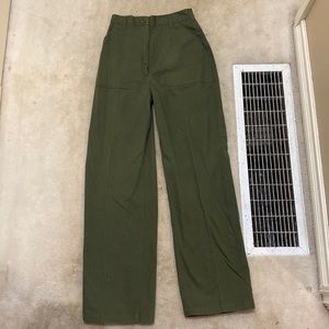 Womens forest green pants from Urban Outfitters